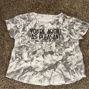 Women's Funny NSFW Graphic Tie dye Short Sleeve Tee - Black and White